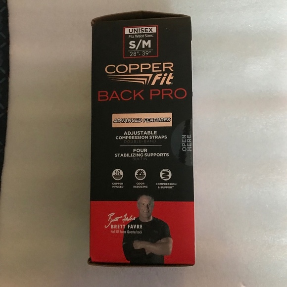 Copper Fit Back Pro Copper Infused Unisex Size S/M 28”-39” Back Belt - Picture 4 of 14